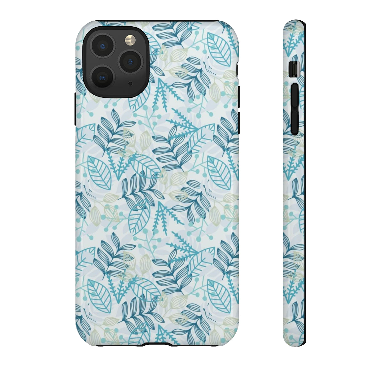 Blue leaf iPhone Case (Protective) iPhone 11 Pro Max Glossy Phone Case