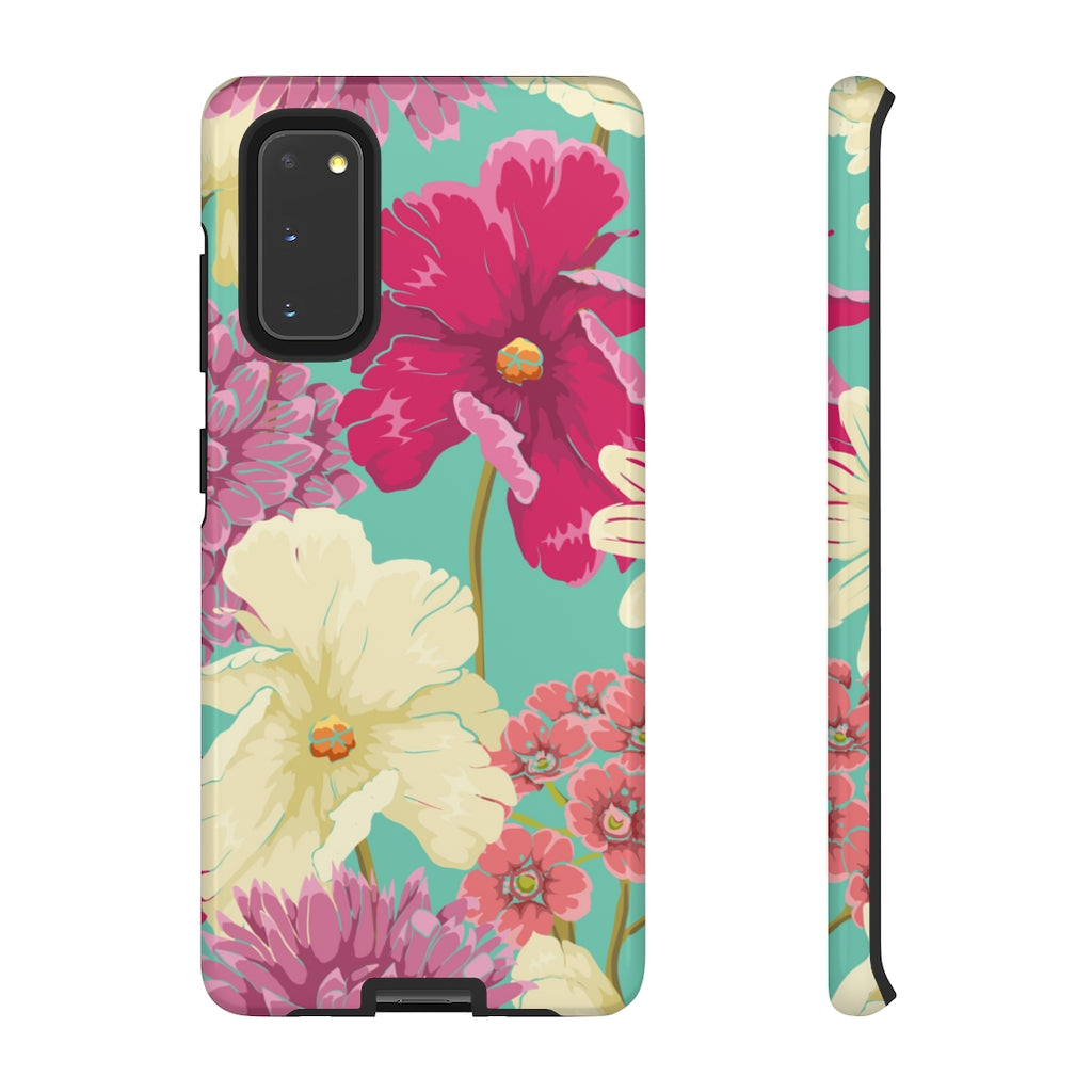 Colorful flowers in watercolor Samsung Case (Protective) Samsung Galaxy S20 Glossy Phone Case