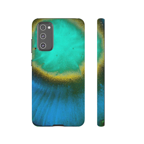 Green Yelly Ink Art Android Case (Protective) Samsung Galaxy S20 FE Glossy Phone Case