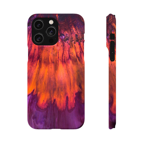 Orange Flow Ink Art iPhone Case (Slim) iPhone 14 Pro Max Matte Phone Case