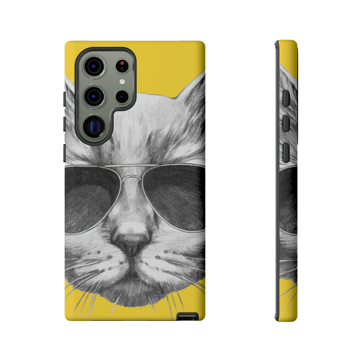 Cool Cat Portrait Android Case (Protective) Samsung Galaxy S23 Ultra Matte Phone Case