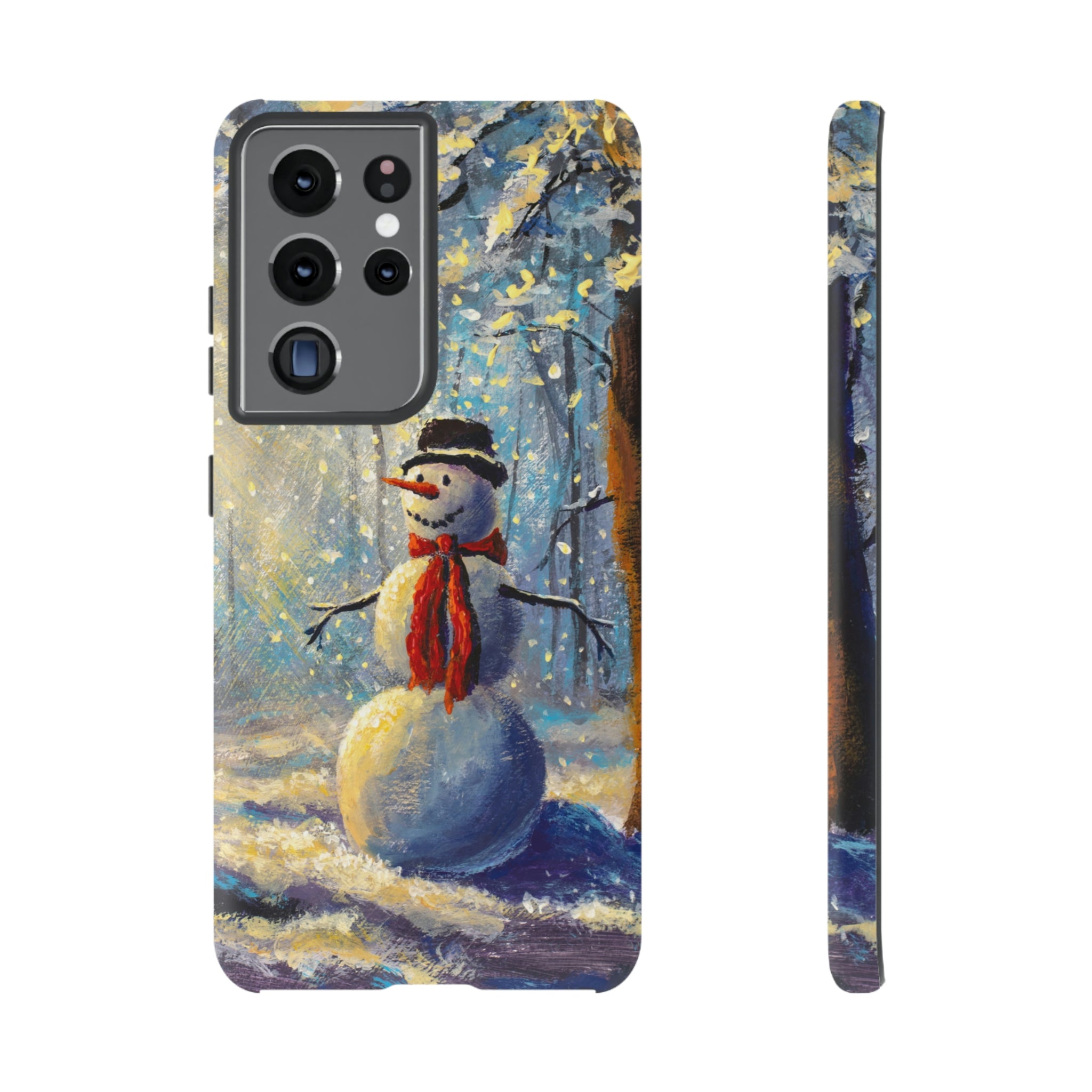 Happy Snowman Android Case (Protective) Samsung Galaxy S21 Ultra Matte Phone Case