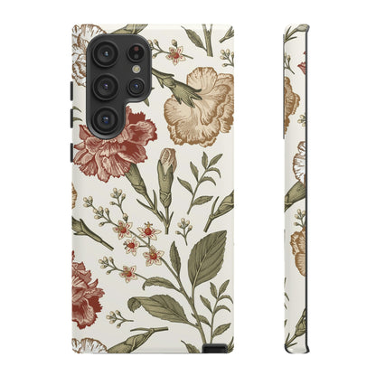 Carnation Vintage Flower Samsung Case (Protective) Samsung Galaxy S22 Ultra Glossy Phone Case