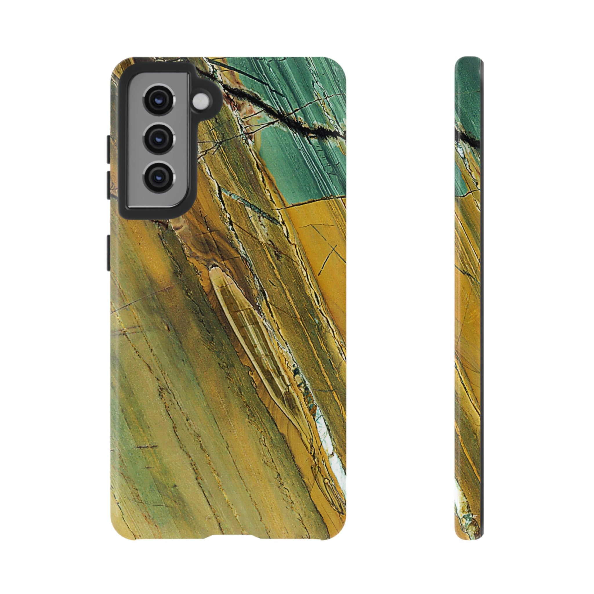 Cracked Yellow Android Case (Protective) Samsung Galaxy S21 Glossy Phone Case