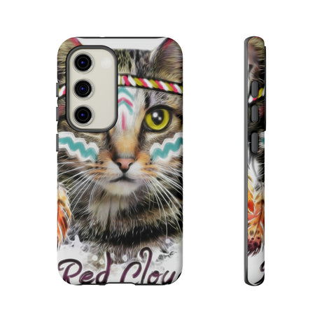 Red Cloud Cat Android Case (Protective) Samsung Galaxy S23 Matte Phone Case