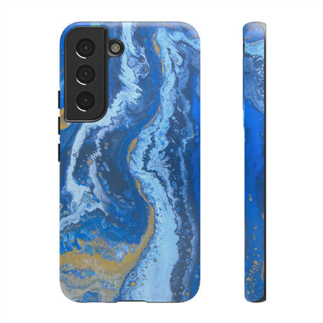 Acrylic Blue Gold Android Case (Protective) Samsung Galaxy S22 Matte Phone Case