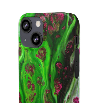 Toxic Green Ink Art iPhone Case (Slim) Phone Case