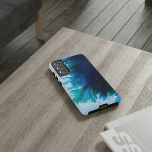 Blue Liquid Ink Art Android Case (Protective) Phone Case