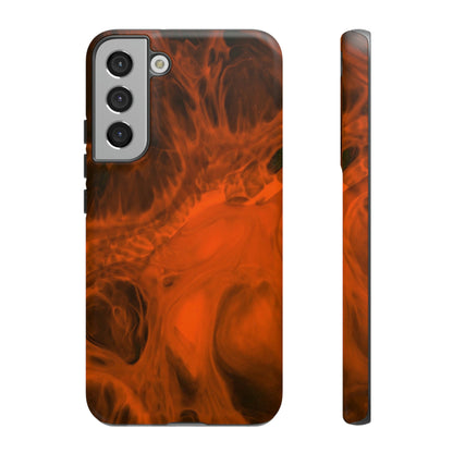 Red Flame Ink Art Android Case (Protective) Samsung Galaxy S22 Plus Matte Phone Case