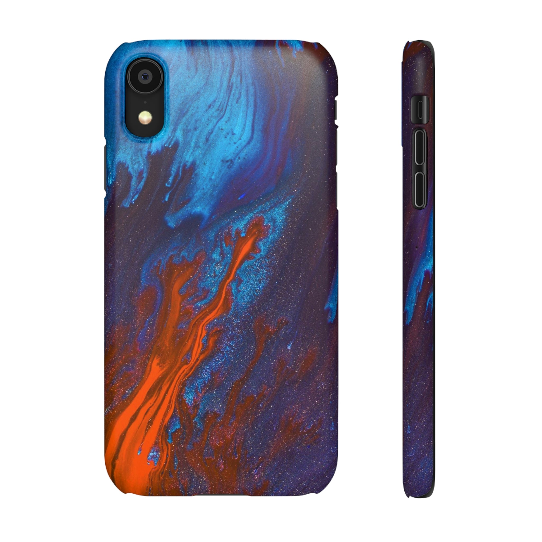 Orange Flame Ink Art iPhone Case (Slim) iPhone XR Matte Phone Case