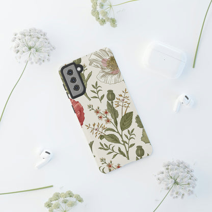 Poppy Vintage Flower Samsung Case (Protective) Phone Case