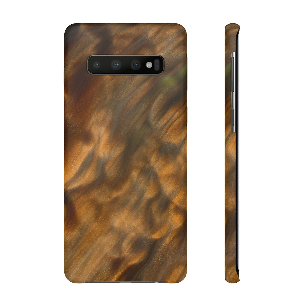 Gold Sand Ink Art Android Case (Slim) Samsung Galaxy S10 Matte Phone Case