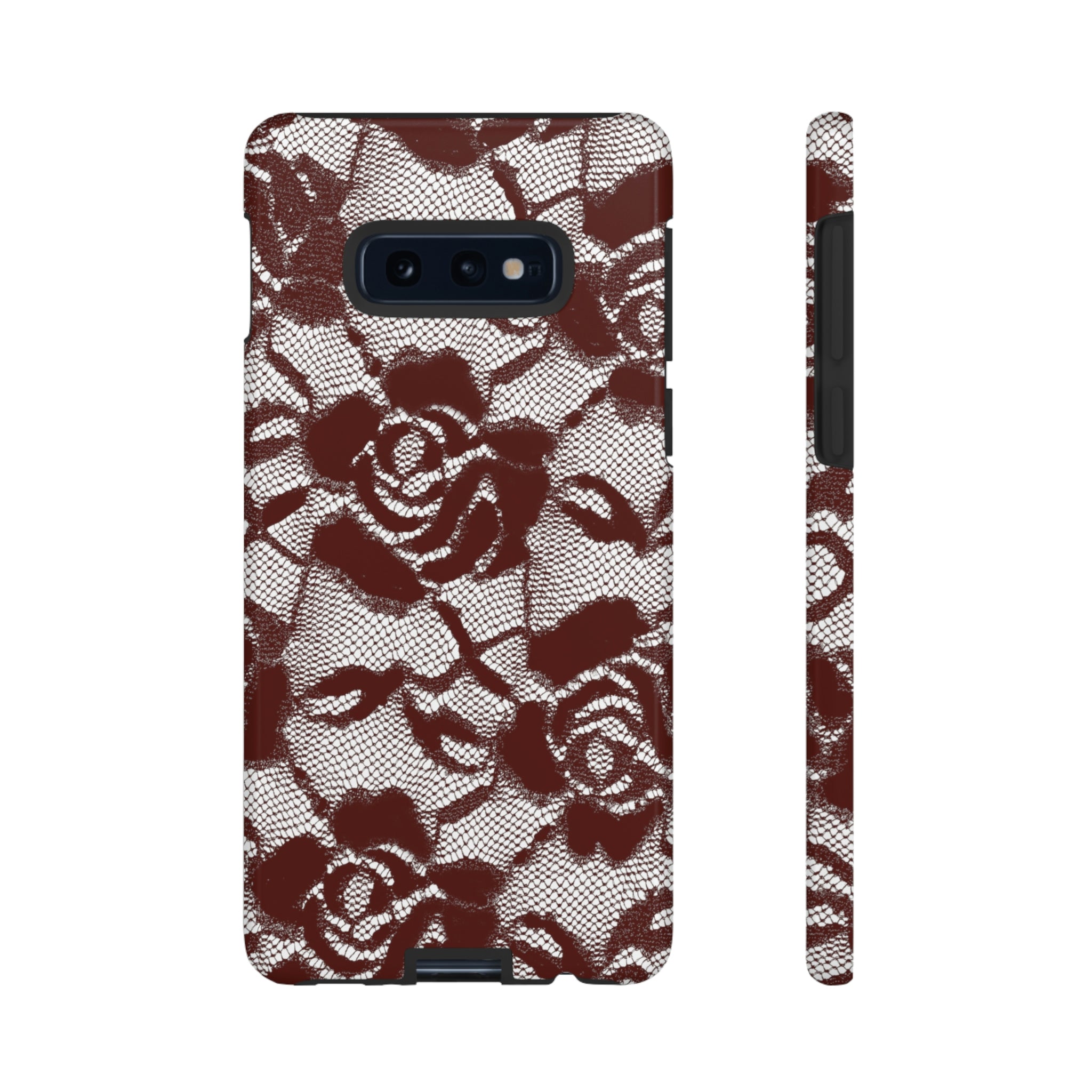 Red Rose Lace Gothic Flower Samsung Case (Protective) Samsung Galaxy S10E Glossy Phone Case