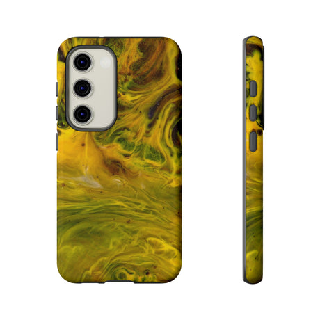 Liquid Yellow Ink Art Android Case (Protective) Samsung Galaxy S23 Matte Phone Case