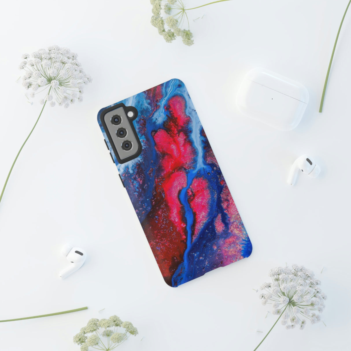 Red n Blue Ink Art Android Case (Protective) Phone Case