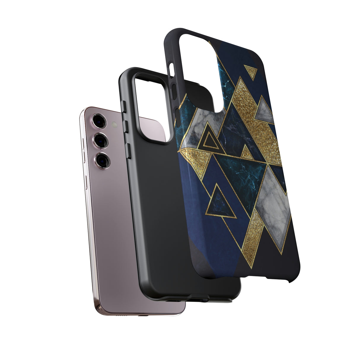 Dark Blue Geometric Android Case (Protective) Phone Case