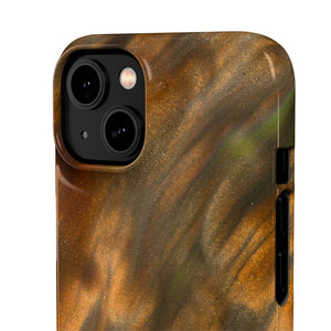 Gold Sand Ink Art iPhone Case (Slim) Phone Case