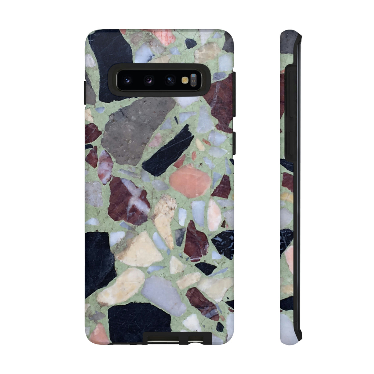 Terrazzo in Green Android Case (Protective) Samsung Galaxy S10 Matte Phone Case