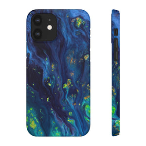 Green Opal Ink Art iPhone Case (Slim) iPhone 12 Glossy Phone Case