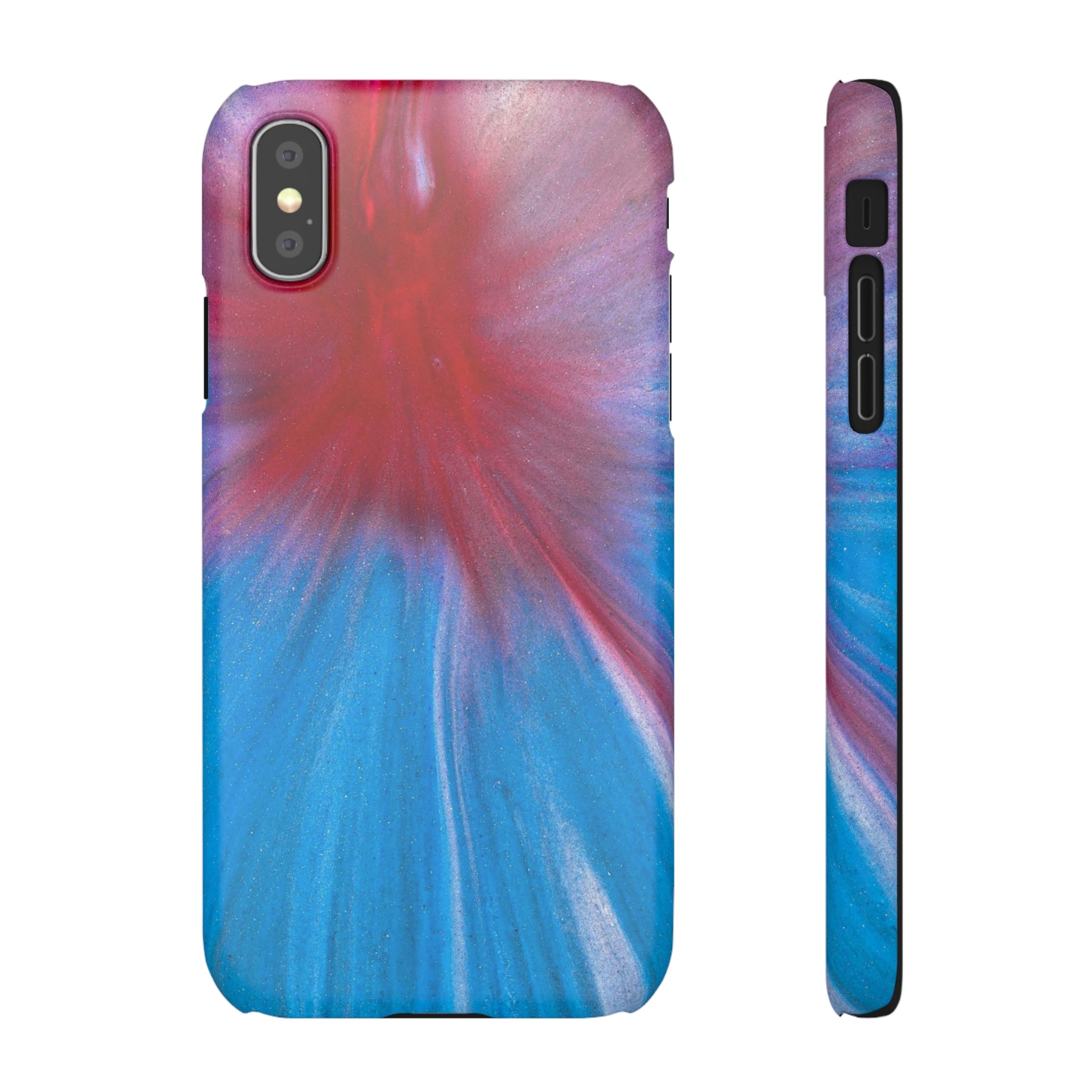 Red Warp Ink Art iPhone Case (Slim) iPhone XS Matte Phone Case