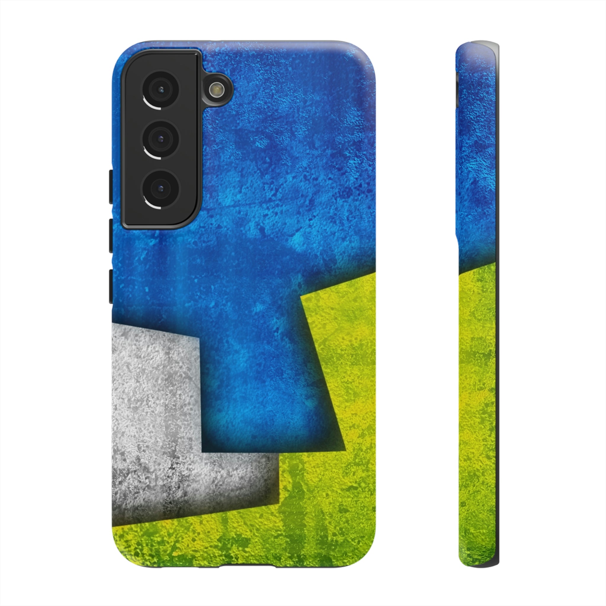 Blue Abstract Art Android Case (Protective) Samsung Galaxy S22 Matte Phone Case