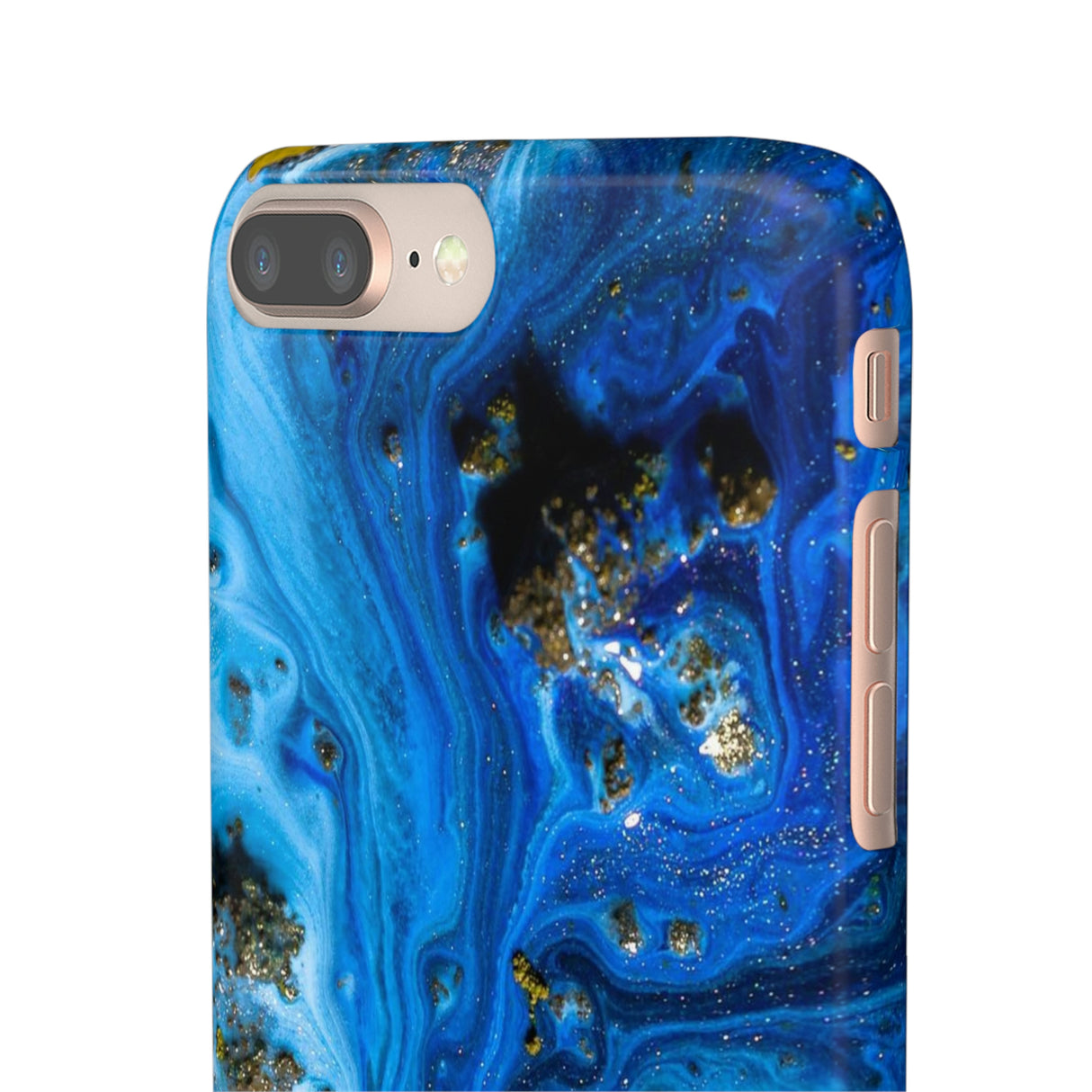 Blue Ice Melt Ink Art iPhone Case (Slim) Phone Case