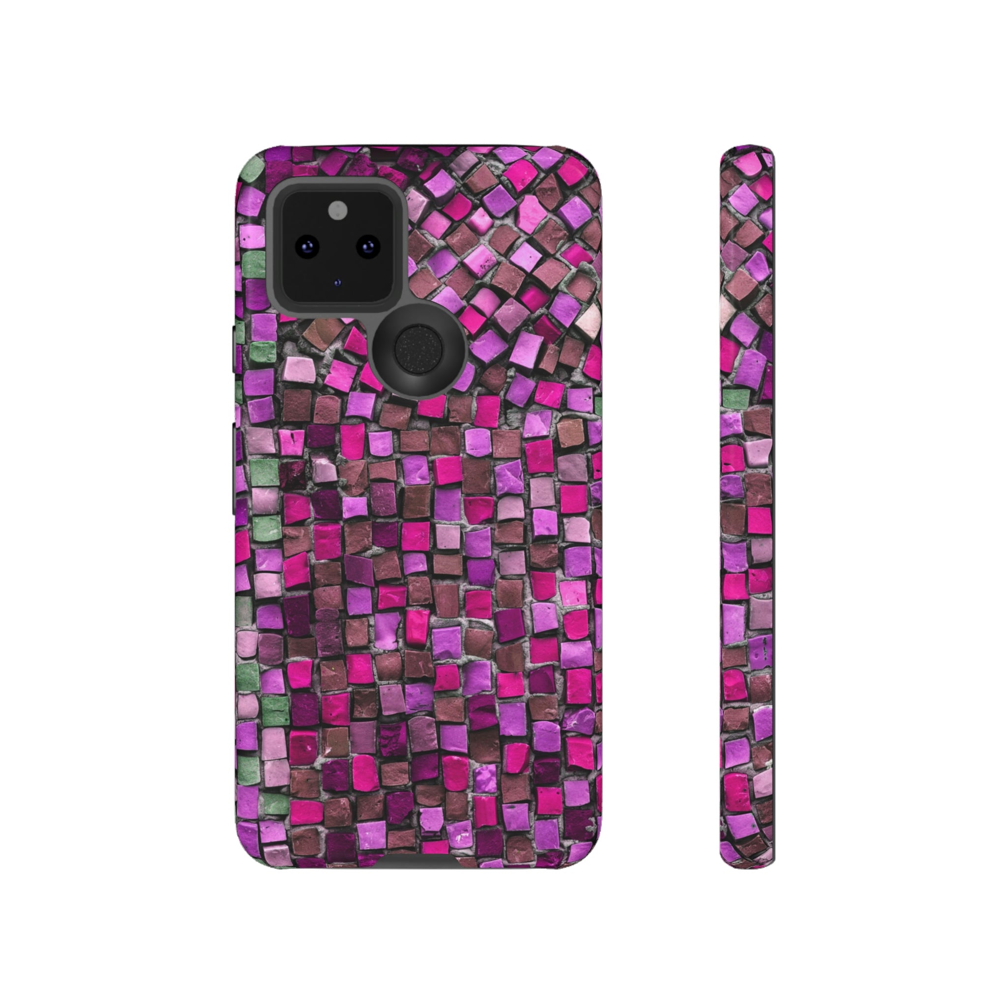 Purple Mosaic Android Case (Protective) Google Pixel 5 5G Glossy Phone Case