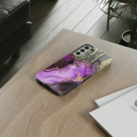 Purple Marble & Gold Android Case (Protective) Phone Case