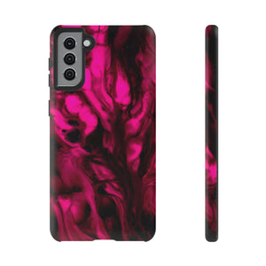 Bright Pink Ink Art Android Case (Protective) Samsung Galaxy S21 Plus Matte Phone Case