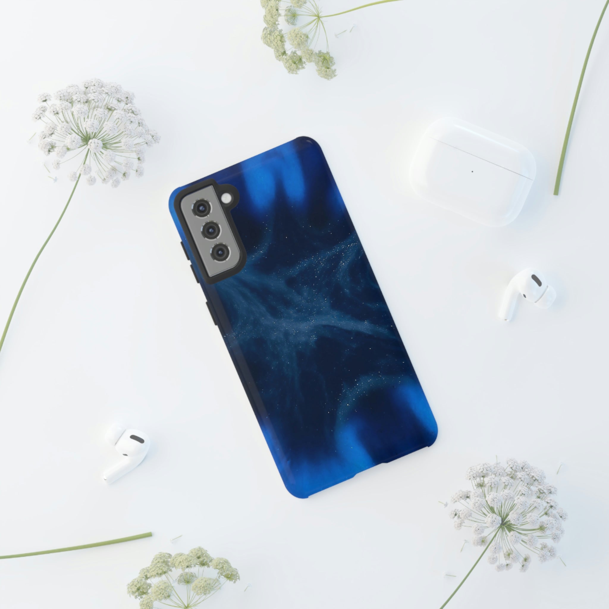 Blue Space Ink Art Android Case (Protective) Phone Case