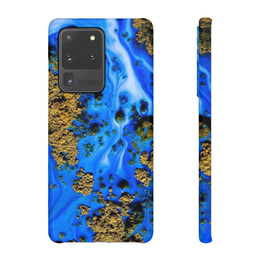 Blue River Ink Art Android Case (Slim) Samsung Galaxy S20 Ultra Glossy Phone Case