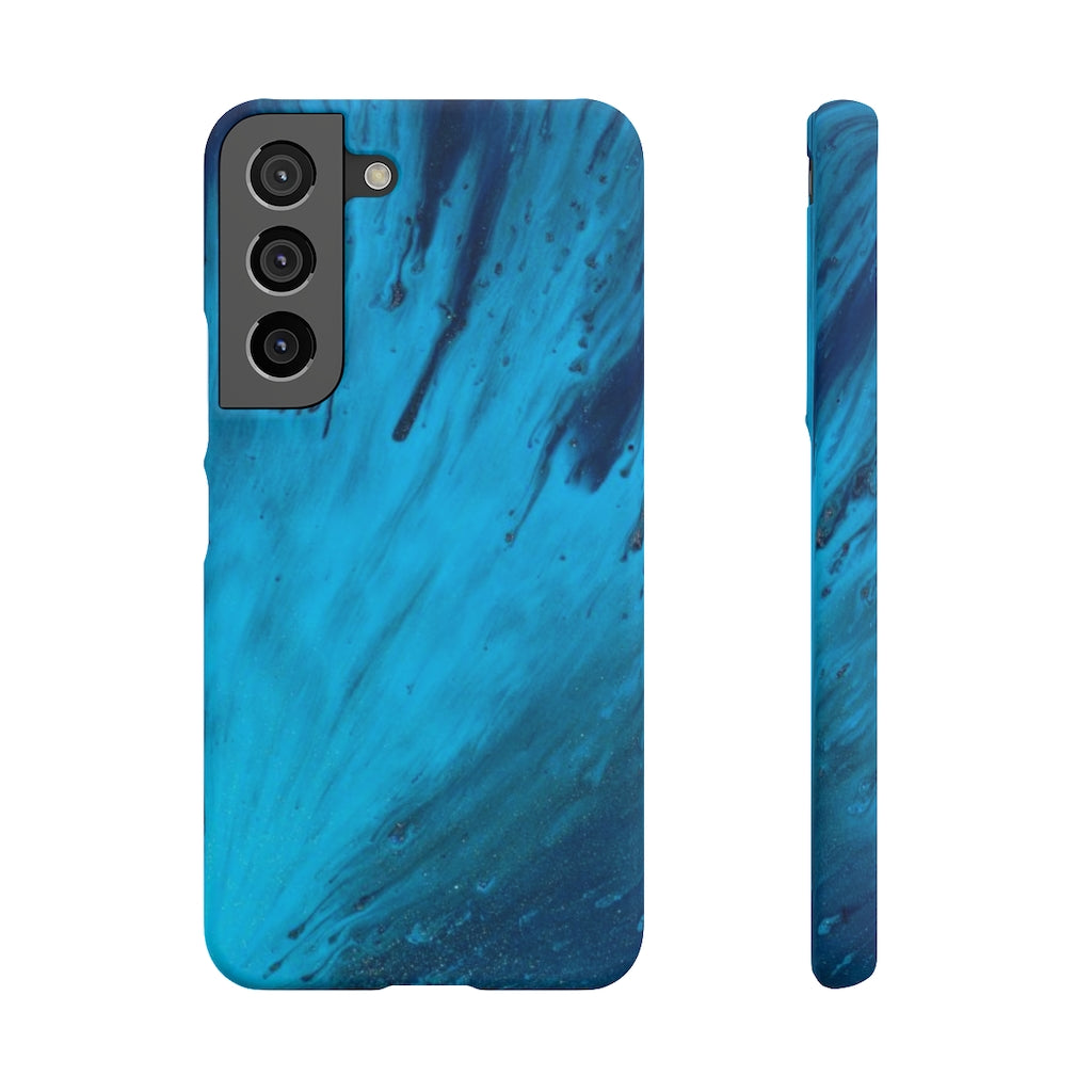 Light Blue Ink Art Android Case (Slim) Samsung Galaxy S22 Matte Phone Case