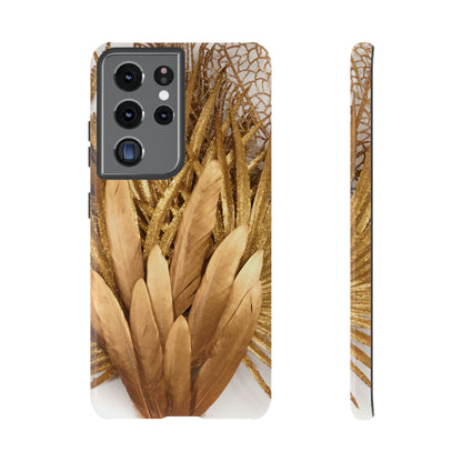 Gold Feather Android Case (Protective) Samsung Galaxy S21 Ultra Glossy Phone Case