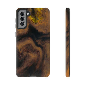 Brown Earth Ink Art Android Case (Protective) Samsung Galaxy S21 Plus Glossy Phone Case