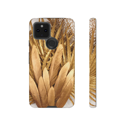 Gold Feather Android Case (Protective) Google Pixel 5 5G Glossy Phone Case