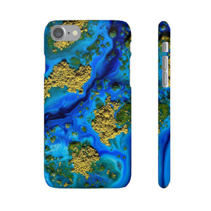 Blue Clear Ocean Ink Art iPhone Case (Slim) iPhone 7 Matte Phone Case