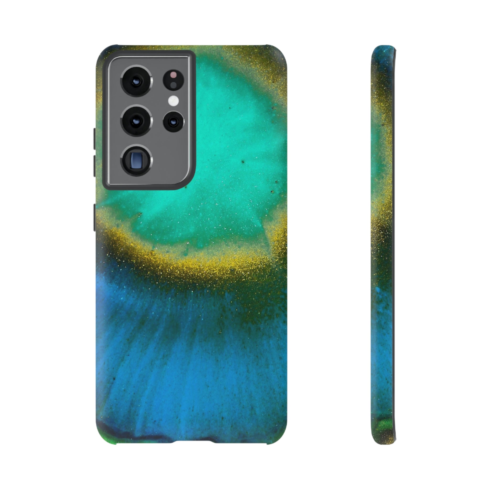 Green Yelly Ink Art Android Case (Protective) Samsung Galaxy S21 Ultra Matte Phone Case