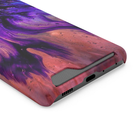 Purple Flow Ink Art Android Case (Card) Phone Case