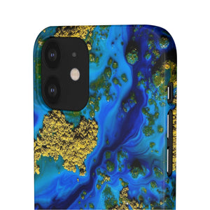 Blue Clear Ocean Ink Art iPhone Case (Slim) Phone Case