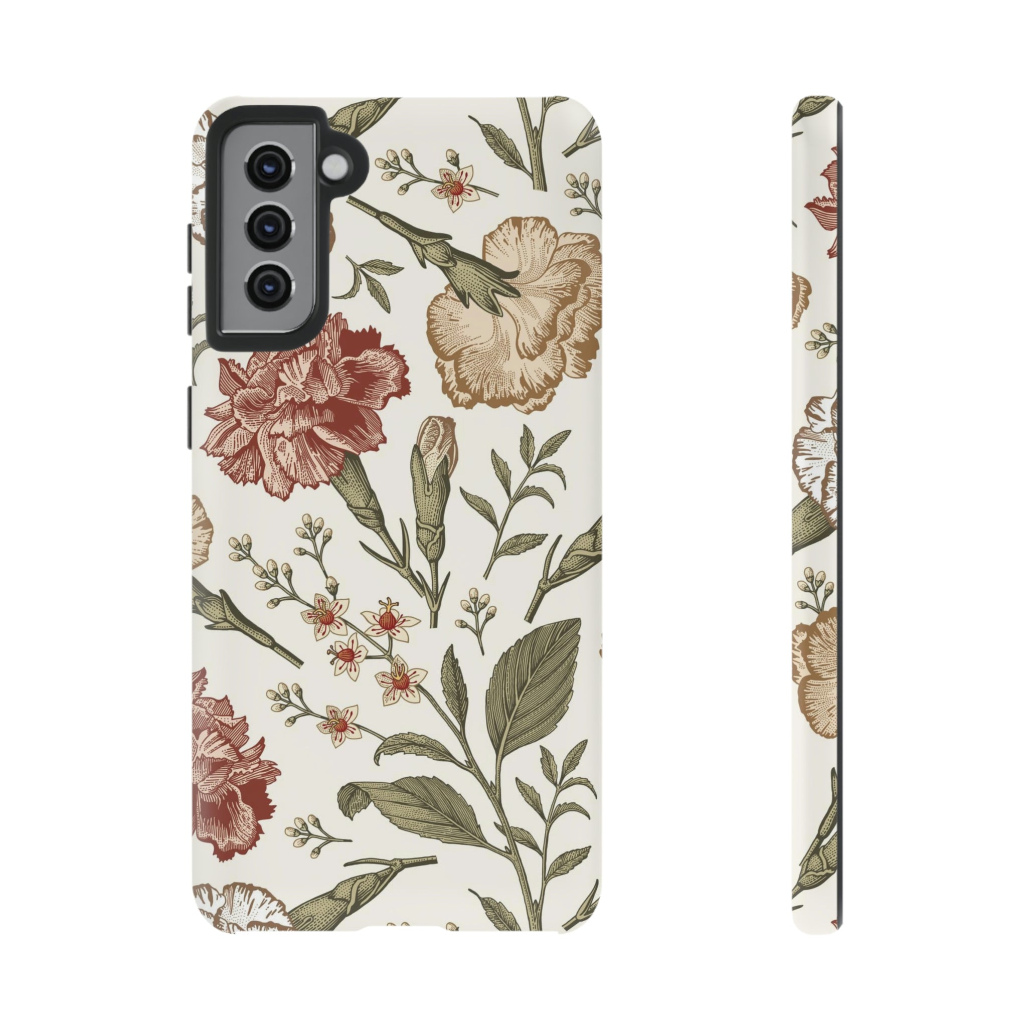 Carnation Vintage Flower Samsung Case (Protective) Samsung Galaxy S21 Plus Matte Phone Case