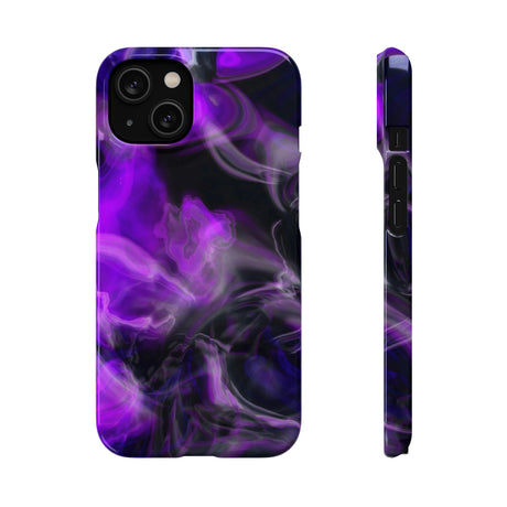 Purple Marble iPhone Case (Slim) iPhone 14 Glossy Phone Case