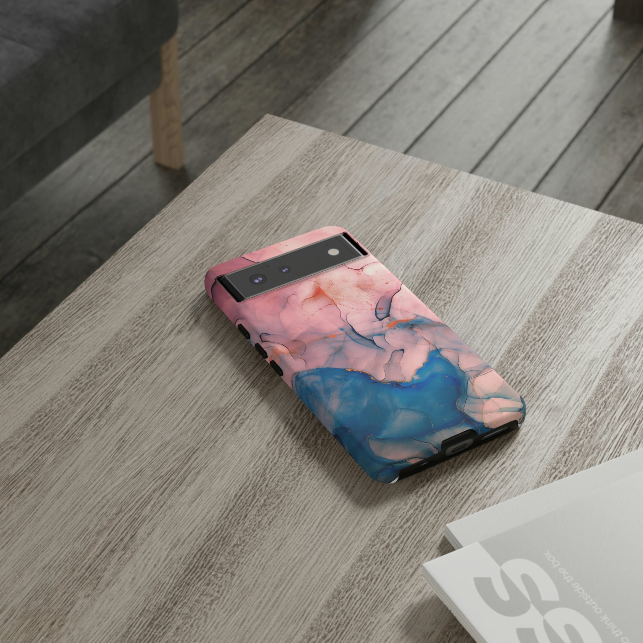 Pink Alcohol ink Marble Android Case (Protective) Phone Case