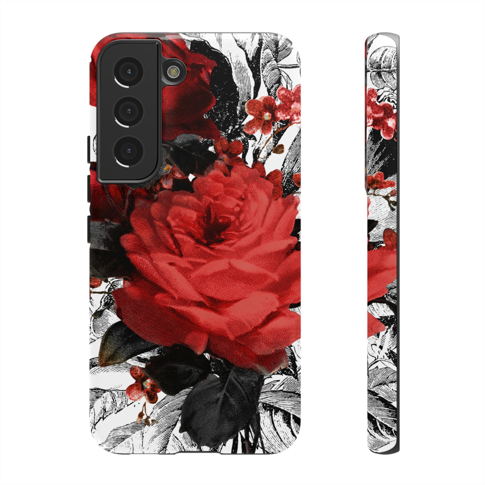 Cheruse Gothic Flower Samsung Case (Protective) Samsung Galaxy S22 Glossy Phone Case