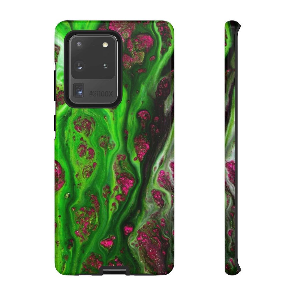 Toxic Green Ink Art Android Case (Protective) Samsung Galaxy S20 Ultra Glossy Phone Case