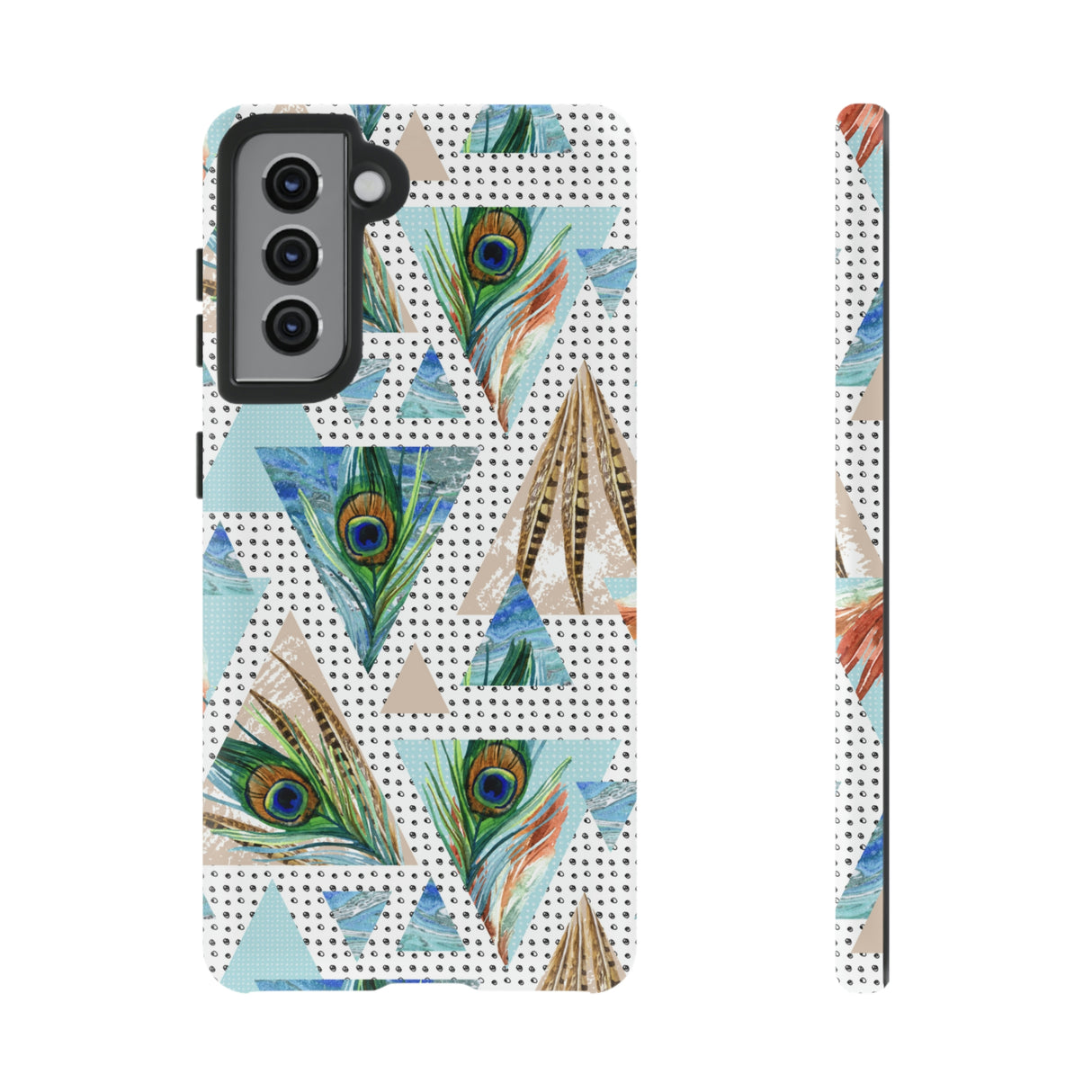 Peacock Feathers Android Case (Protective) Samsung Galaxy S21 Matte Phone Case