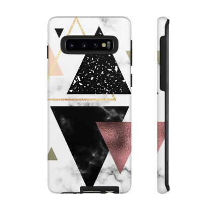 Rose Gold Triangles Android Case (Protective) Samsung Galaxy S10 Matte Phone Case