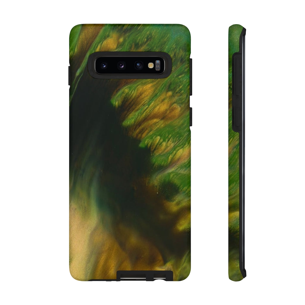 Green Forest Ink Art Android Case (Protective) Samsung Galaxy S10 Matte Phone Case