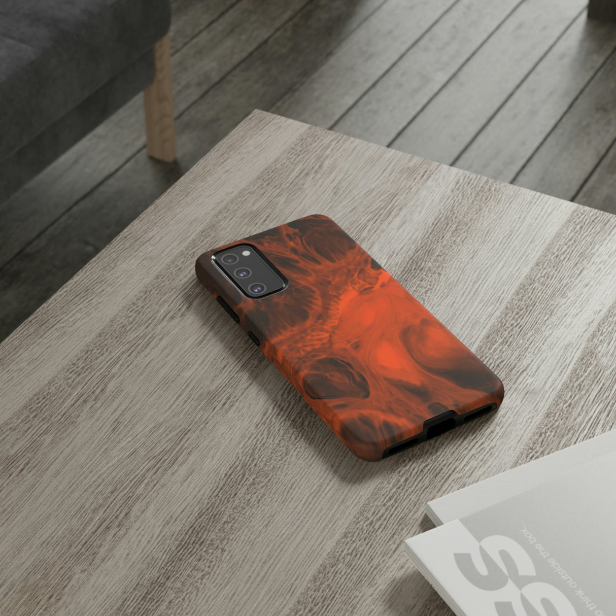 Red Flame Ink Art Android Case (Protective) Phone Case