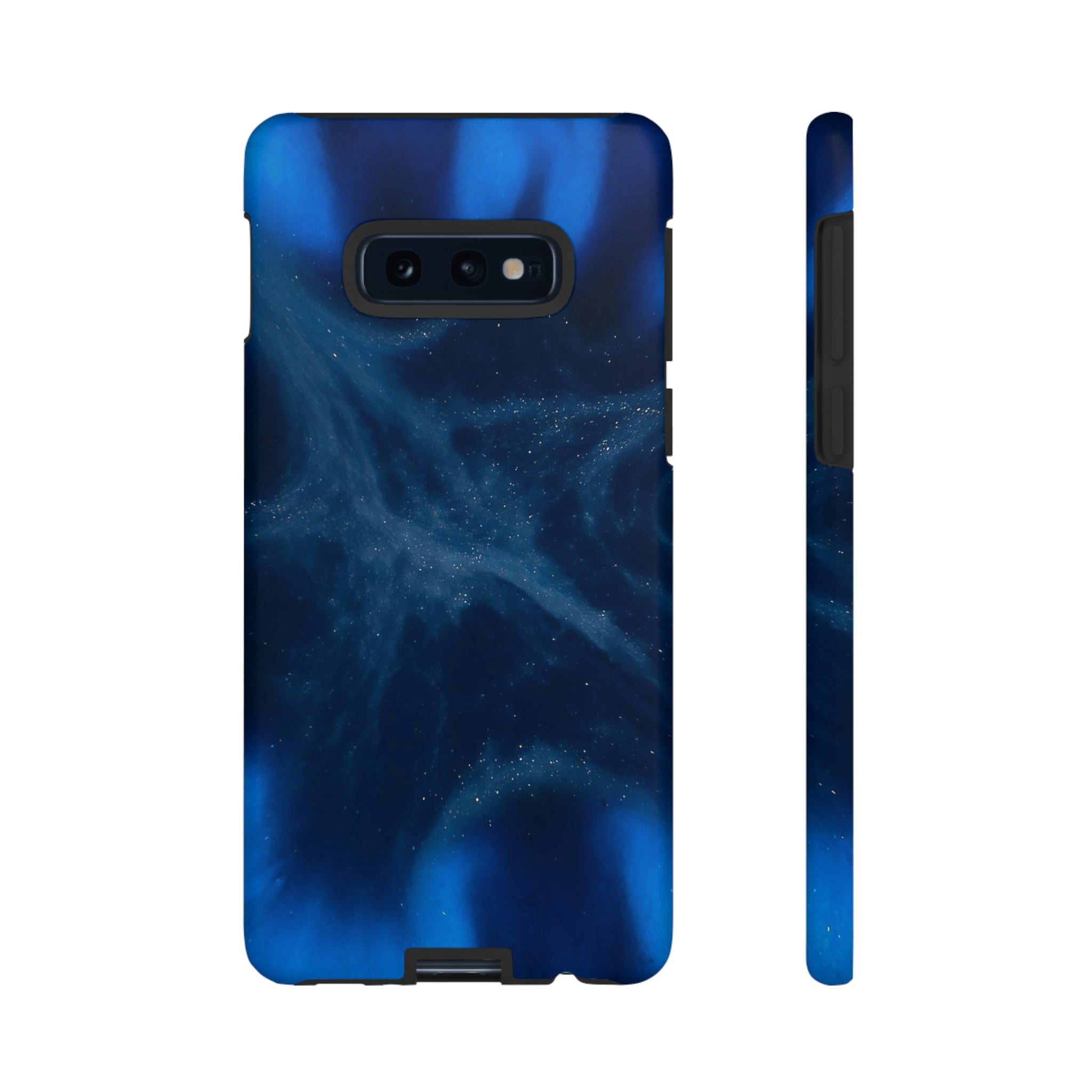 Blue Space Ink Art Android Case (Protective) Samsung Galaxy S10E Matte Phone Case