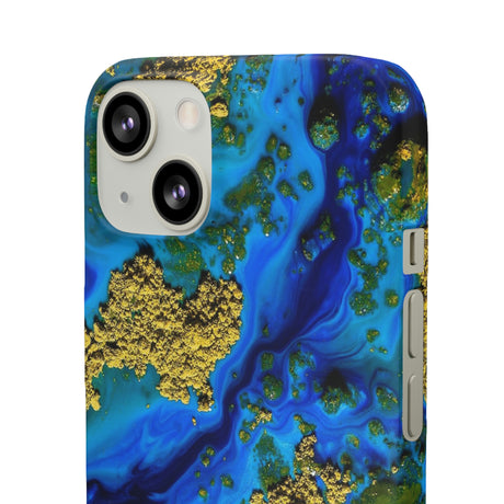 Blue Clear Ocean Ink Art iPhone Case (Slim) Phone Case